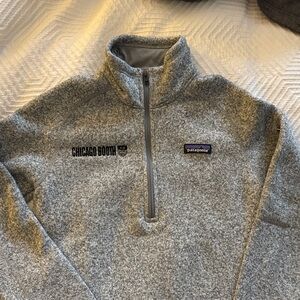Chicago Booth Patagonia Better Sweater Women’s Heathered Gray Quarter Zip